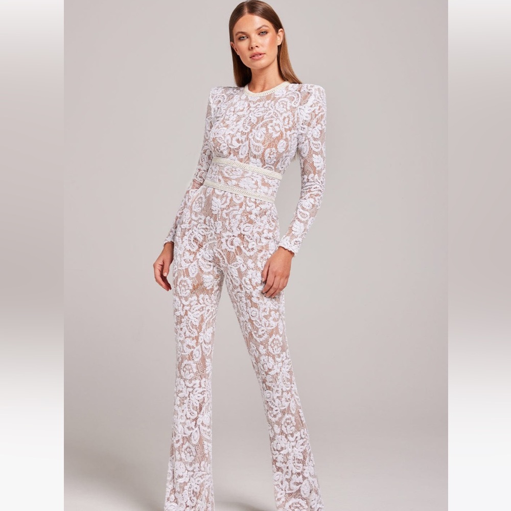 Nadine Merabi bridal jumpsuit